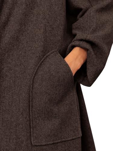 Womens Long Pea Coats Oversized Wrap Wool Blend Trench Coats Winter Open Front Cardigan Overcoats