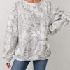 Camo Sweatshirt for Women Mens Oversized Fleece Camouflage Maple Leaf Crewnecks Pullover Tops Hunting Hoodies