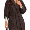 Womens Long Pea Coats Oversized Wrap Wool Blend Trench Coats Winter Open Front Cardigan Overcoats