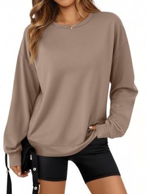 Womens Sweatshirts Crewneck Hoodies Casual Sweaters Long Sleeve Tops Fall Fashion Outfits Winter Clothes 2025