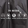 L-Rain Durable TPU Clear Rain Coat for Adults - Women and Men Fashion Hooded Rain Poncho