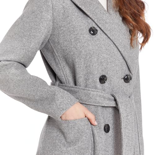 Women's Wool Blend Trench Coat, Gray