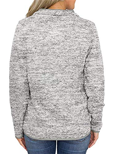 Women's Women Quarter Zip Casual Pullovers Lightweight Fleece Sweatshirts with Pockets