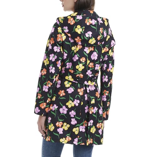 Hooded A-Line Raincoat with Removable Hood