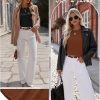 2 Pack Women's Crew Neck Sweatshirts, Cotton Long Sleeve Casual Shirts Loose Fit Tunic Tops Plain Basic Pullover Tees
