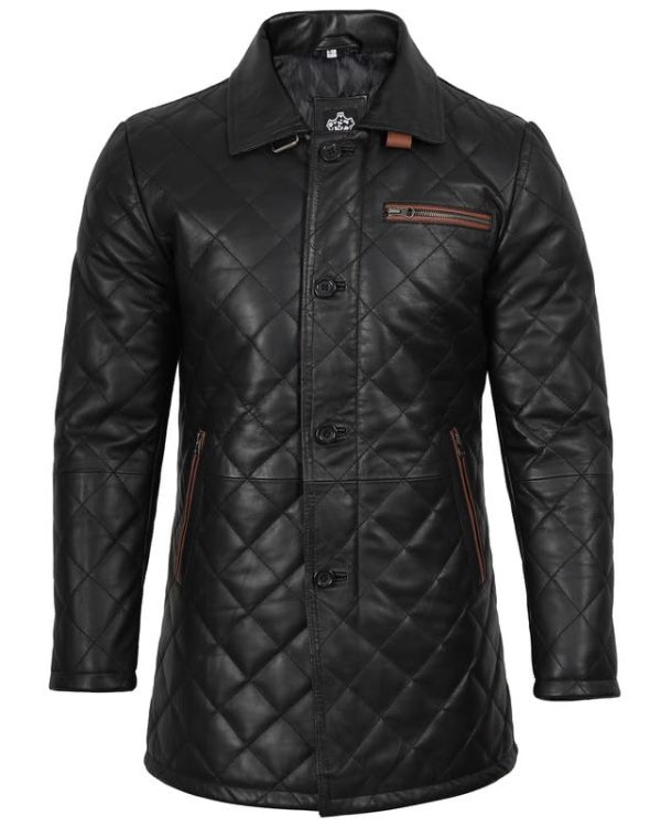 Leather Coats for Men Real Lambskin Casual Car coat Style Leather Jacket Men