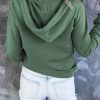 Womens 2025 Hoodies Button Collar Drawstring Hooded Pullover Sweatshirt Casual Long Sleeve Tops Shirts