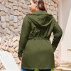 Plus Size Rain Jackets For Women Waterproof Rain Coats with Hood Lightweight Windbreaker Outdoor Trench Coat
