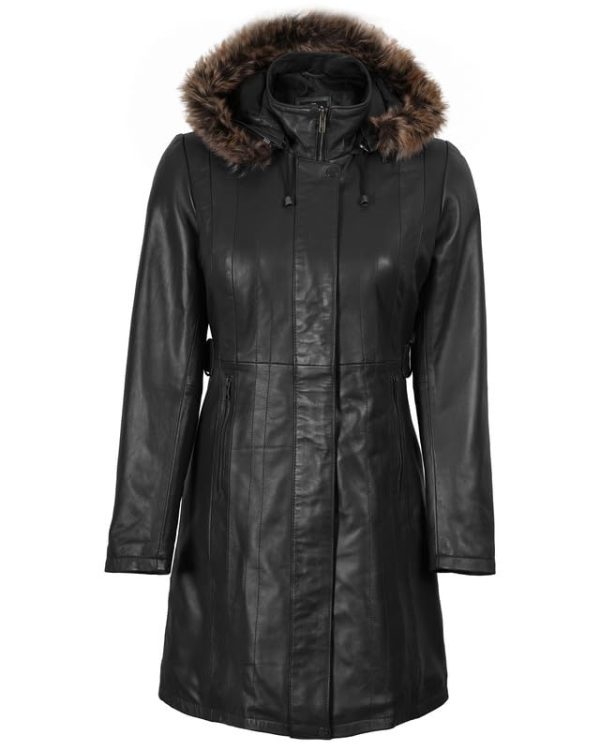 Leather Coat Women - Real Lambskin Stylish Leather Coat for Women