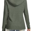 Hoodies for Women Waffle Knit V Neck Oversized Sweatshirt Button Down Drawstring Hooded Pullover Tops for Fall 2025