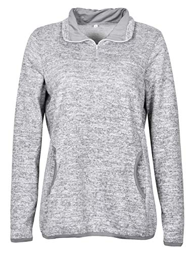 Women's Women Quarter Zip Casual Pullovers Lightweight Fleece Sweatshirts with Pockets