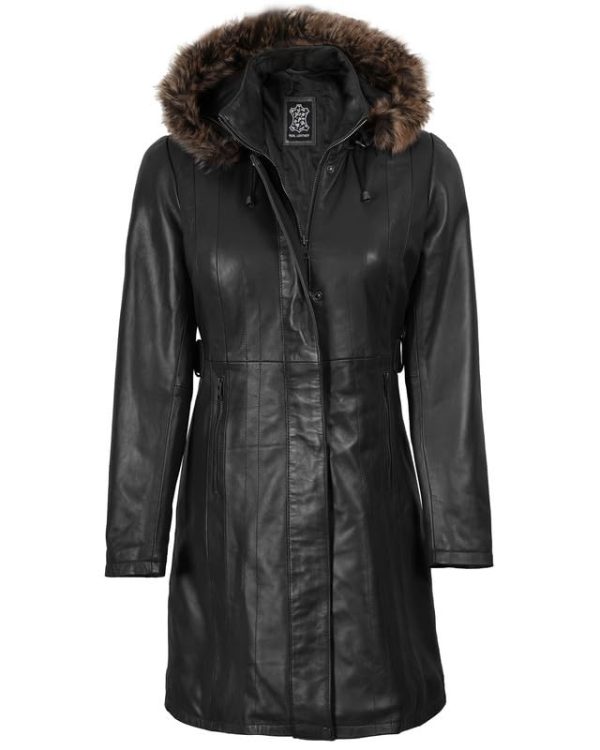 Leather Coat Women - Real Lambskin Stylish Leather Coat for Women