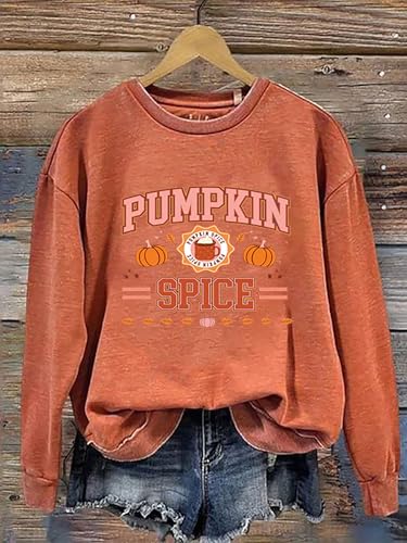 Pumpkin Spice Shirt for Women Thanksgiving Sweatshirt Pumpkin Graphic Hello Fall Pullovers Fall Season Top