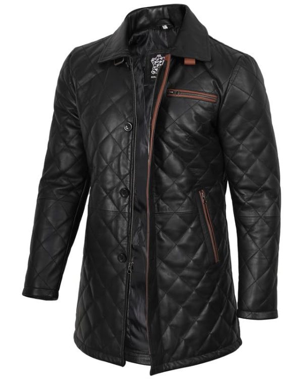 Leather Coats for Men Real Lambskin Casual Car coat Style Leather Jacket Men