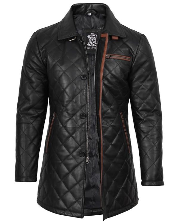 Leather Coats for Men Real Lambskin Casual Car coat Style Leather Jacket Men