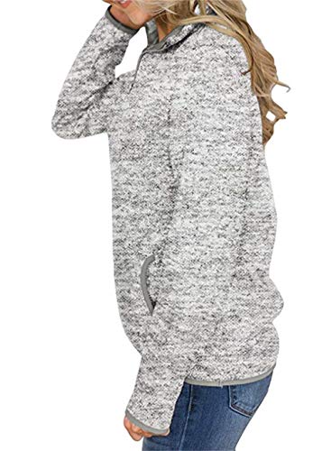 Women's Women Quarter Zip Casual Pullovers Lightweight Fleece Sweatshirts with Pockets