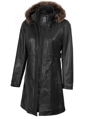 Leather Coat Women - Real Lambskin Stylish Leather Coat for Women