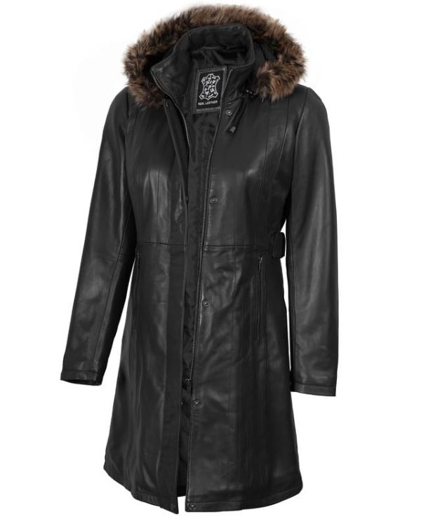 Leather Coat Women - Real Lambskin Stylish Leather Coat for Women