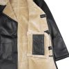 Black Trench Coat Men - Winter Shearling Long Leather Jackets For Men