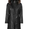 Leather Coat Women - Real Lambskin Stylish Leather Coat for Women
