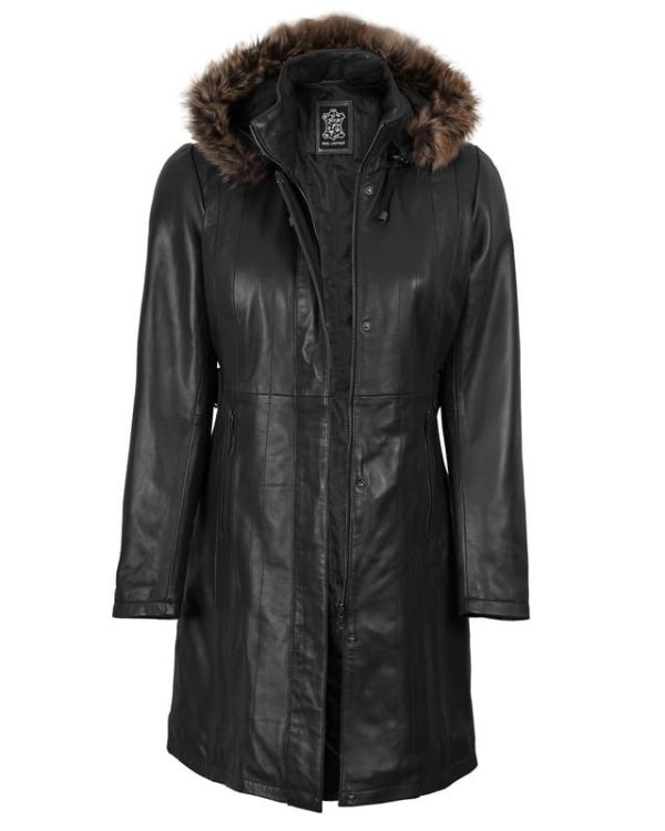 Leather Coat Women - Real Lambskin Stylish Leather Coat for Women