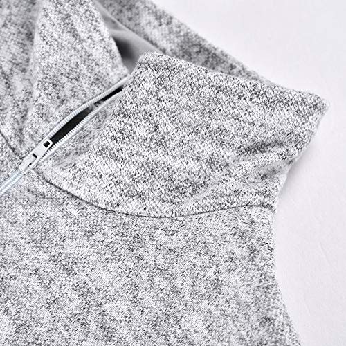 Women's Women Quarter Zip Casual Pullovers Lightweight Fleece Sweatshirts with Pockets