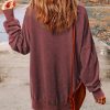 Womens Sweatshirt Casual Long Sleeve Crewneck Lightweight Pullover Tops Loose Sweatshirts
